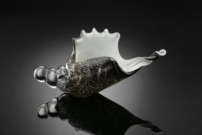 Art Glass Brown Conch Shell