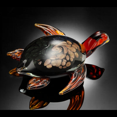 Art Glass Diving Sea Turtle