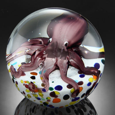 Art Glass Octopus Sphere/Paperweight