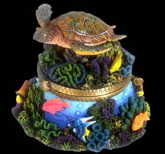 Lassen Turtle Dreams Hinged Trinket Box
