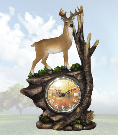 "Time of Majesty" Deer Clock