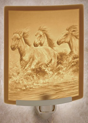 Wild Horses Lithophane Night Light