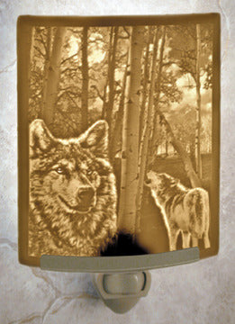 Wolves Lithophane Night Light