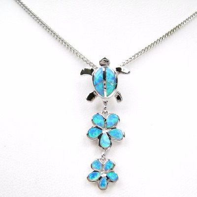 Teal Sea Turtle Pendant