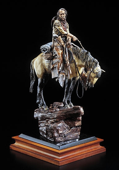 "Thirty & Found" Western Traveler and Horse Sculpture