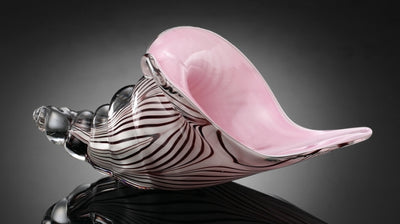 Art Glass Conch Shell Sculpture