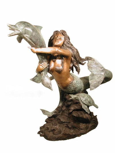 Mermaid with Dolphin Fountain