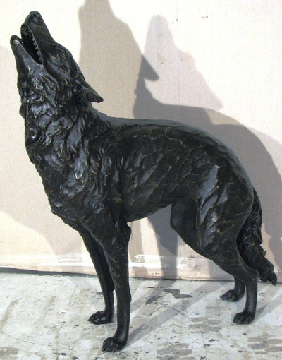 New Standing Wolf Sculpture