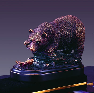 Bear and Fish Sculpture