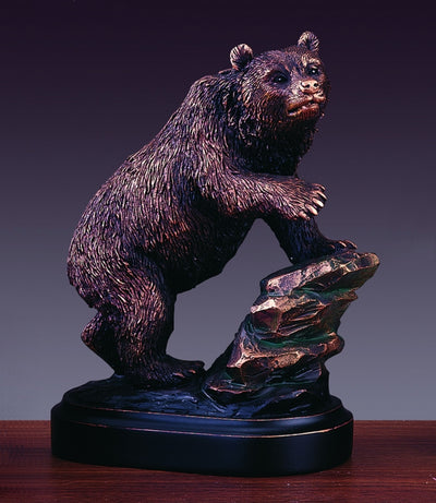 Bear on Rock Sculpture
