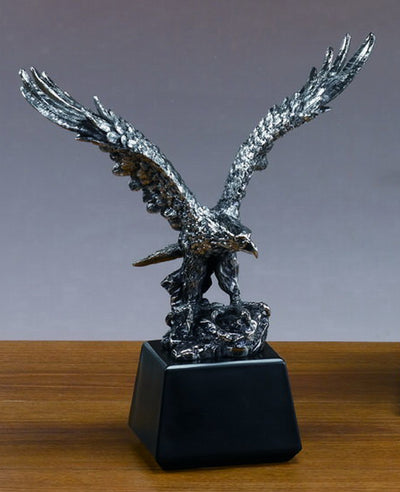 Antique Silver Small Eagle Sculpture