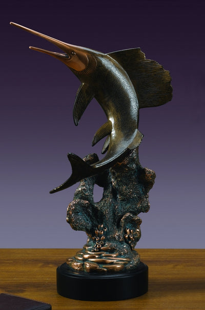 Swordfish & Coral Sculpture