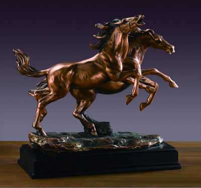 Double Horse Sculpture