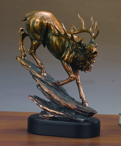 Downhill Elk Sculpture