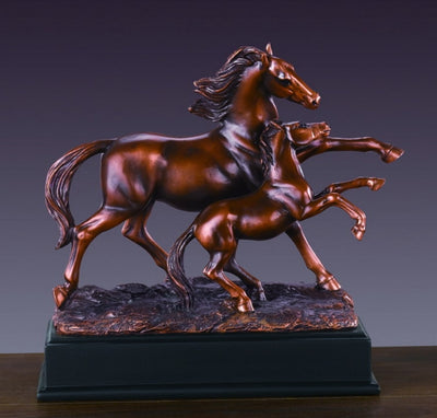 Elegant Horse & Foal Sculpture
