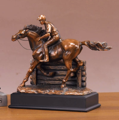 Jockey with Horse Sculpture