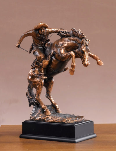 Western Cowboy and Horse Sculpture