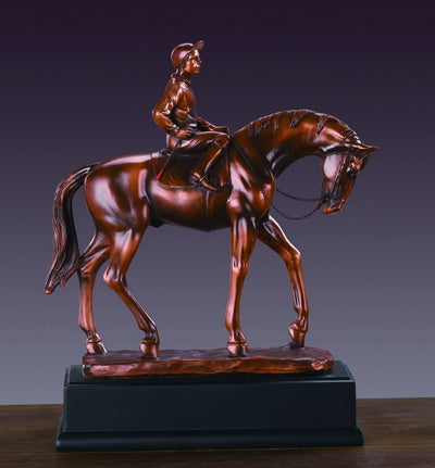 Horse & Jockey Sculpture