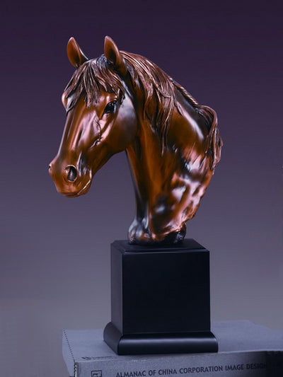 14" Horse Head Sculpture