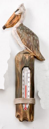 Wooden Pelican Thermometer