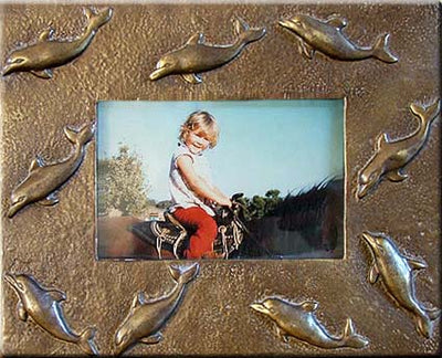 Bronze Dolphin Picture Frame