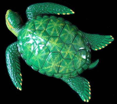 15" Sea Turtle Wall Statue #D