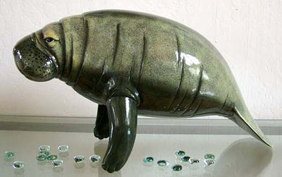 Stand up Manatee Sculpture