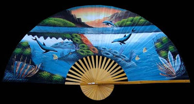 Large Decorative Dolphin Wall Fan