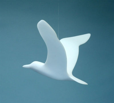 Single Flying Seagull Sculpture 15+ Inch.