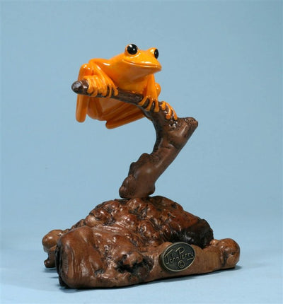Orange Tree Frog Sculpture