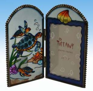 Stained Glass Sea Turtle Photo Frame
