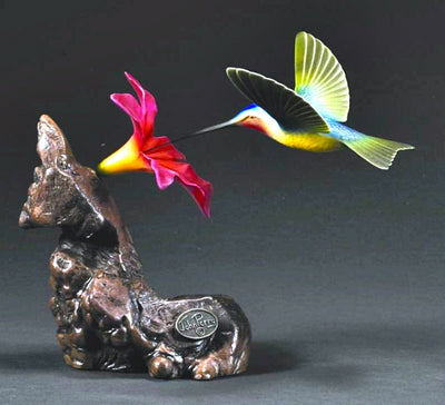 Multicolor Hummingbird Sculpture