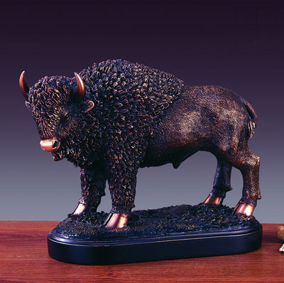 Bronze Plated Buffalo Statue