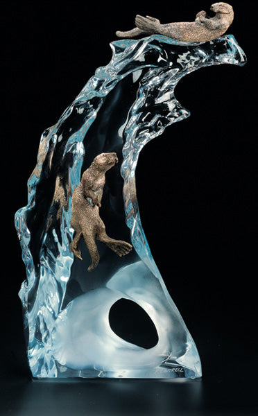 "Harmony" Otters Sculpture
