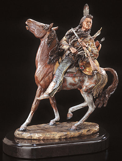 "Visionary" Chief & Horse Sculpture