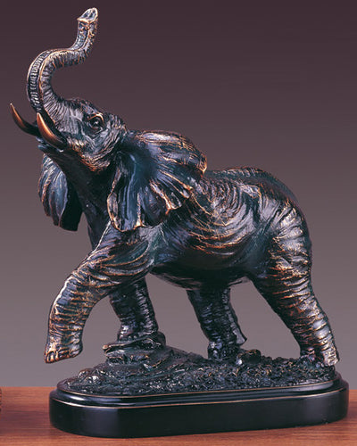 Bronze Plated Elephant Figurine