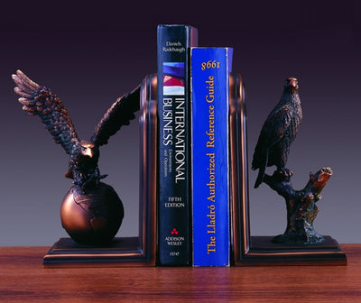 Bronze Plated Eagle Bookends