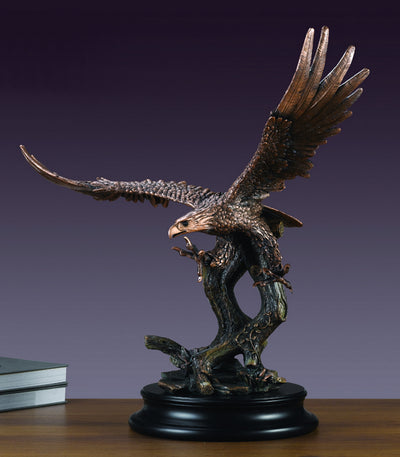 Large Bronze Plated Eagle Sculpture