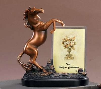 Bronze Plated Horse Photo Frame or Trophy