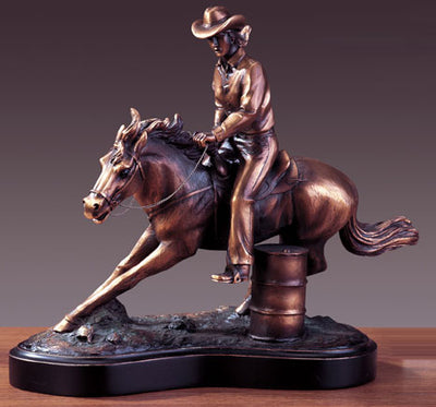 Lady Riding Horse Sculpture