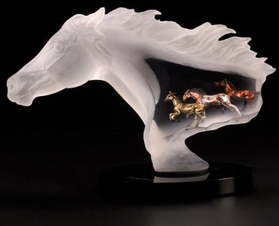 "Untamed Spirit" Horse Lucite Sculpture