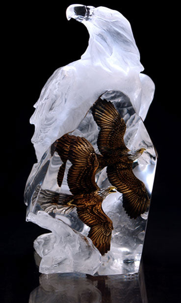 "Valor" Eagle Lucite Sculpture Limited Edition