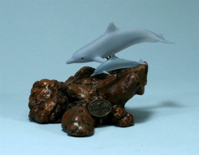 Mother and Baby Dolphin Sculpture