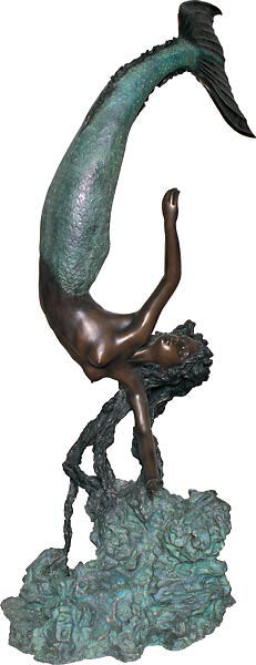 Spectacular Upside-Down Mermaid Statue