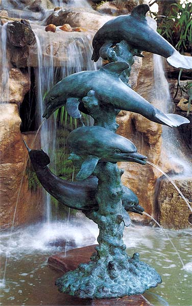 Giant Dolphin Family Fountain