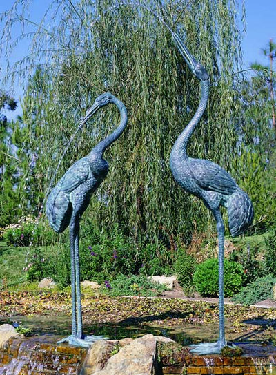 Extra Extra Large Crane Pair Fountains
