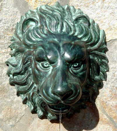 Lion Face Spouting Wall Plaque Fountain