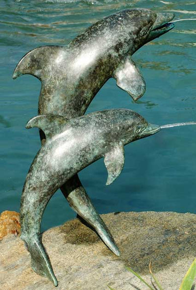 Double Leaping Dolphins Fountain