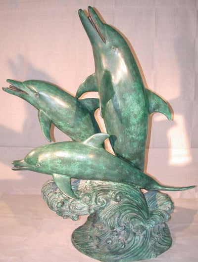 Large Trio Dolphin Fountain