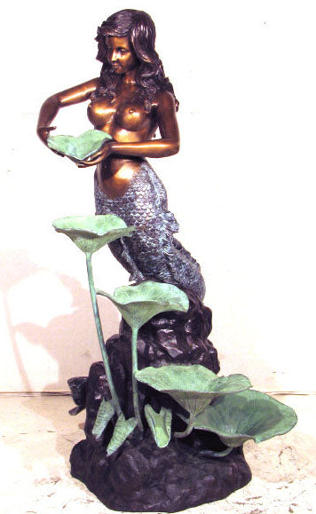 Mermaid with Lotus Leaf Fountain